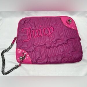 Juicy Couture Vintage Y2K Bag Hot Pink Embossed Computer/Laptop/Tablet